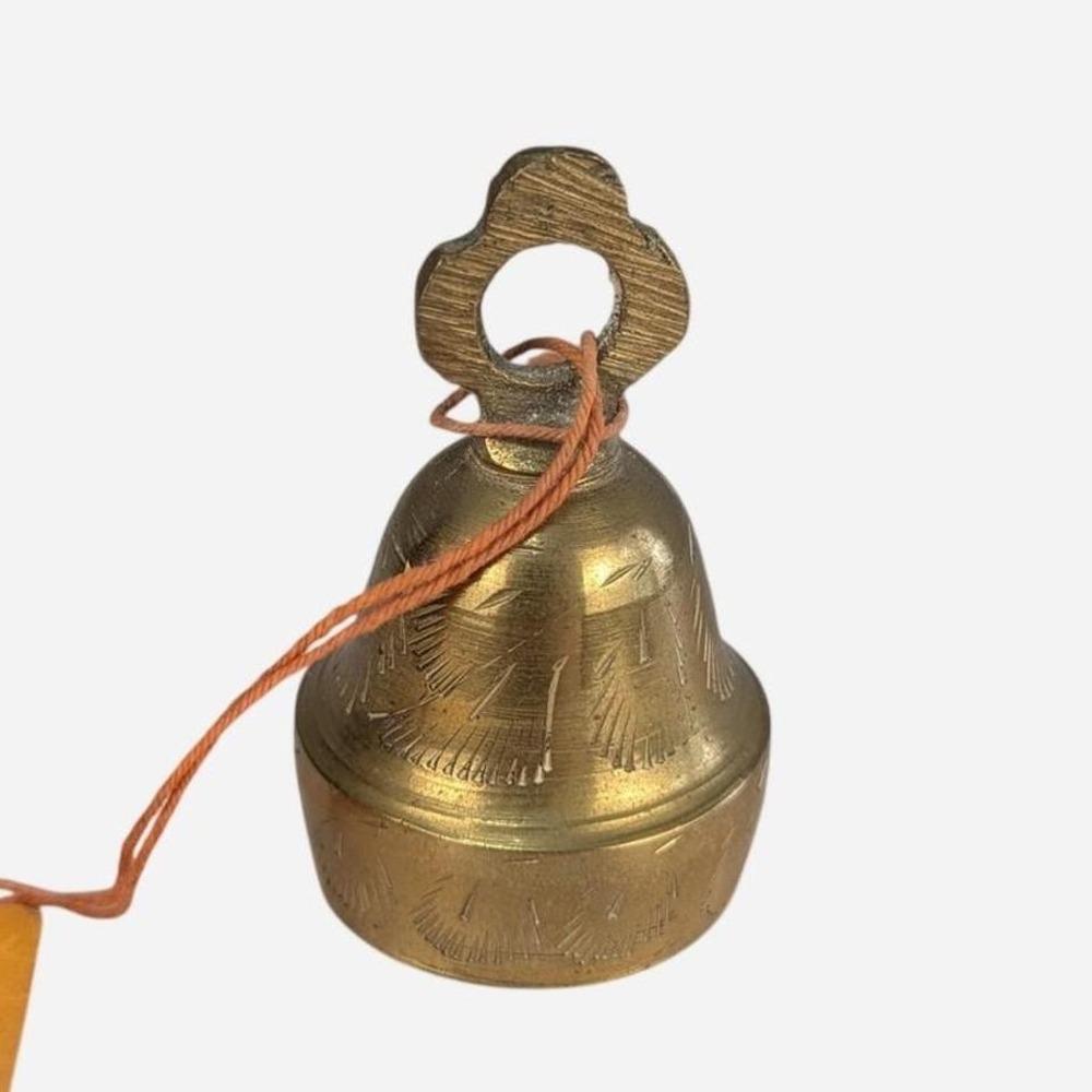 Vintage Bells of Sarna Diwali Brass Bell India NWT Original Tag Handmade - Picture 4 of 5